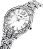 SKMEI Lady Watches for Women Female Bling Dress Fashion Luxury Diamond Business Casual Analog Quartz Waterproof Stainless Steel Wristwatches Gifts - Image 2